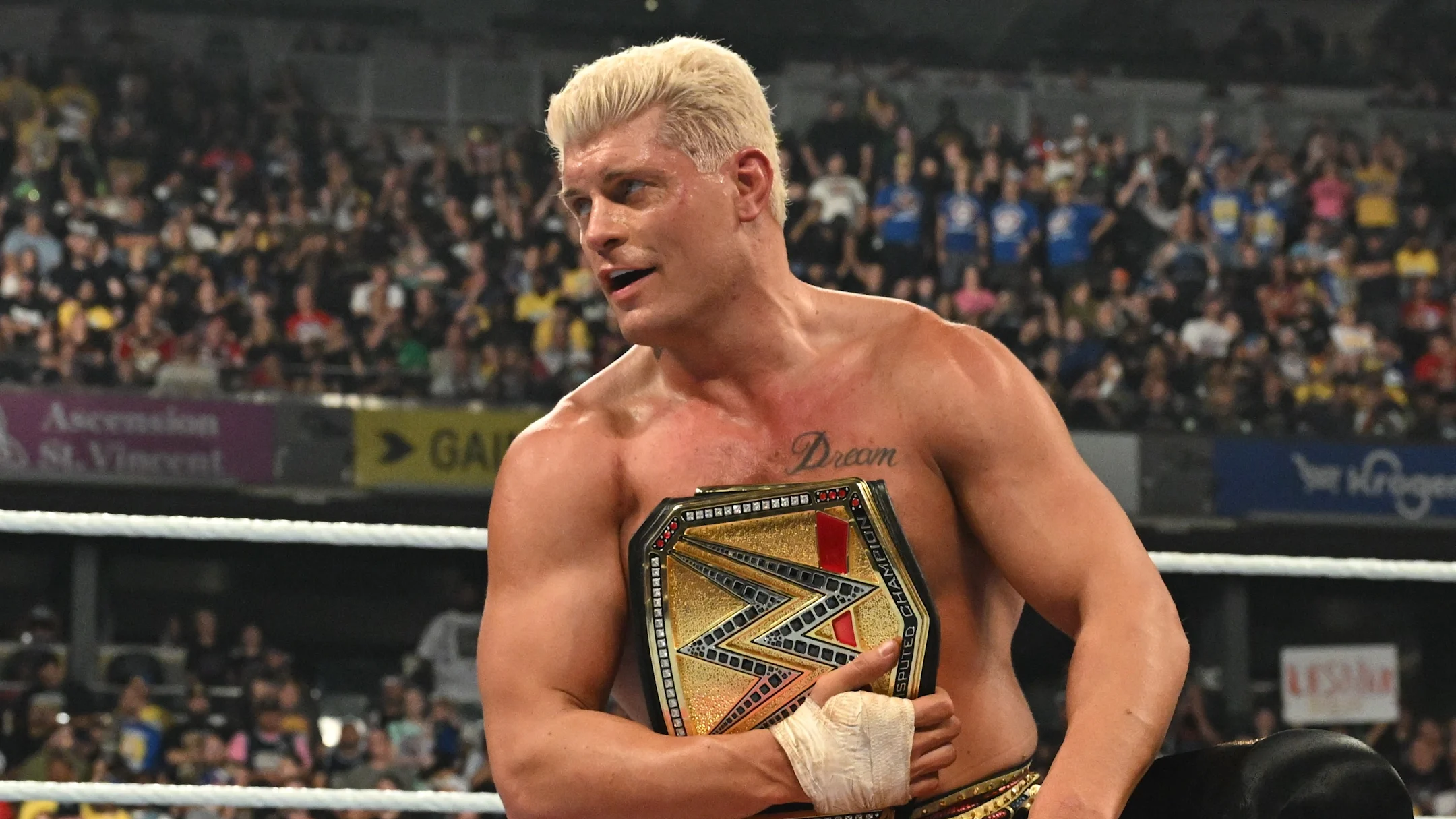 cody rhodes defeats randy orton to retain wwe championship at wrestlemania night one main event