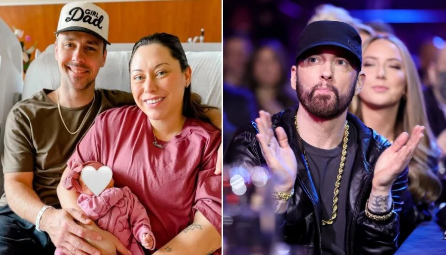 eminem’s daughter alaina scott welcomes baby “my heart outside my body”